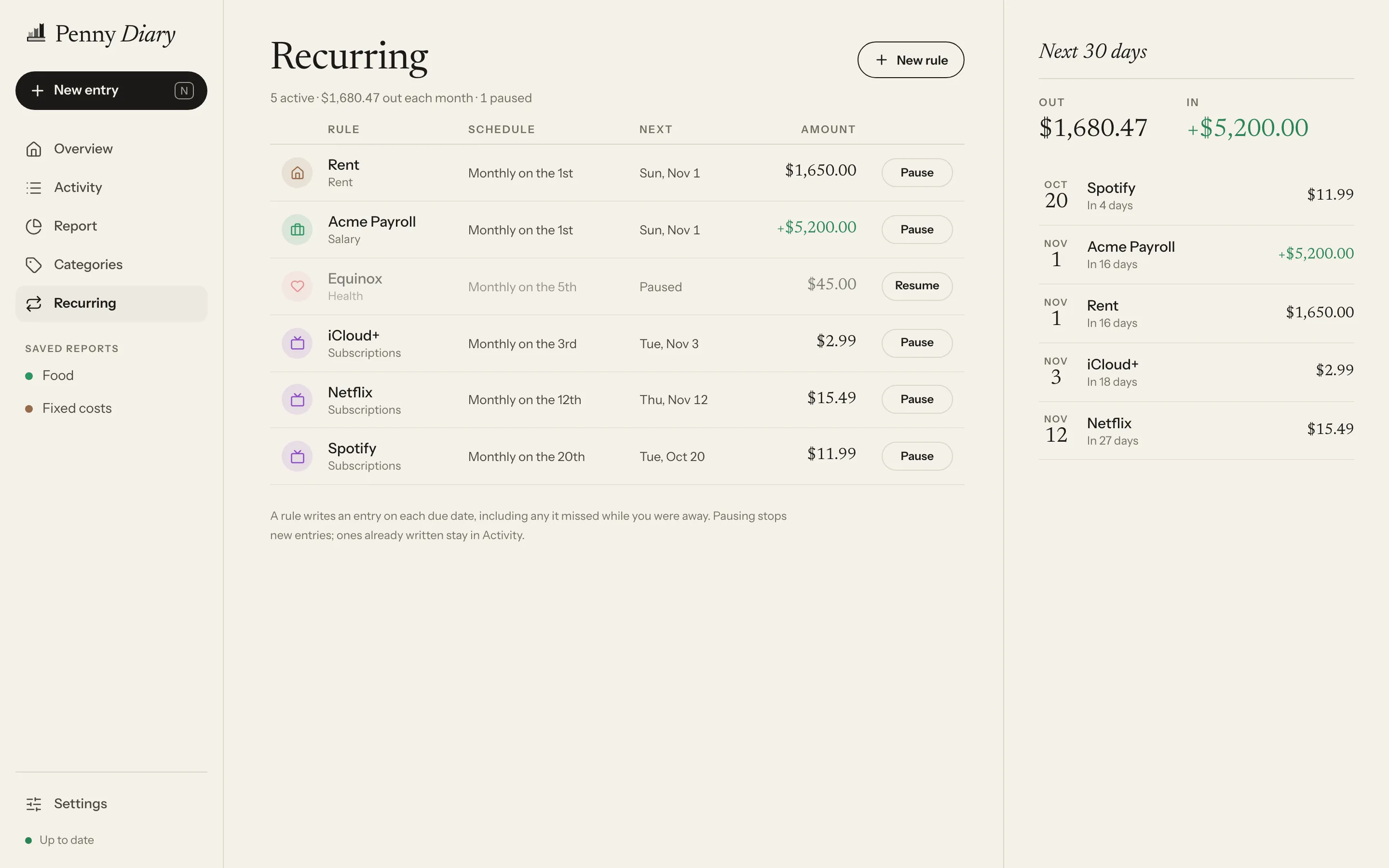 Web - Recurring